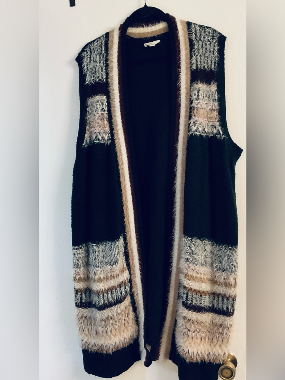 ✨ Long Open Front Sweater Vest